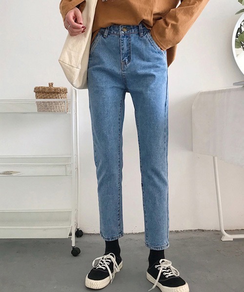 urge:(アージコロン )の「【URGE:】 ハイウエスト テーパード デニムパンツ(デニムパンツ・レディース・ブラック/ブルー・MEDIUM/LARGE/SMALL/X-LARGE)」の13枚目の写真