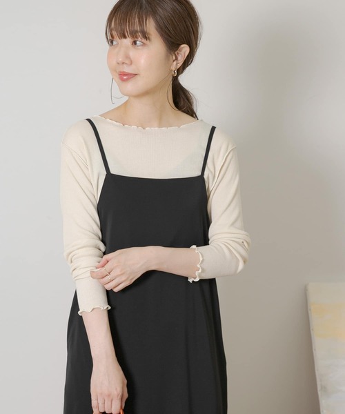 URBAN RESEARCH Sonny Label(アーバンリサーチサニーレーベル)の「メロウクルーネックプルオーバー(Tシャツ/カットソー・レディース・ライトグレー/ブラック/アイボリー・FREE)」の4枚目の写真
