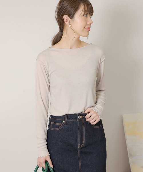 URBAN RESEARCH Sonny Label(アーバンリサーチサニーレーベル)の「メロウクルーネックプルオーバー(Tシャツ/カットソー・レディース・ライトグレー/ブラック/アイボリー・FREE)」の12枚目の写真