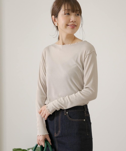 URBAN RESEARCH Sonny Label(アーバンリサーチサニーレーベル)の「メロウクルーネックプルオーバー(Tシャツ/カットソー・レディース・ライトグレー/ブラック/アイボリー・FREE)」の13枚目の写真