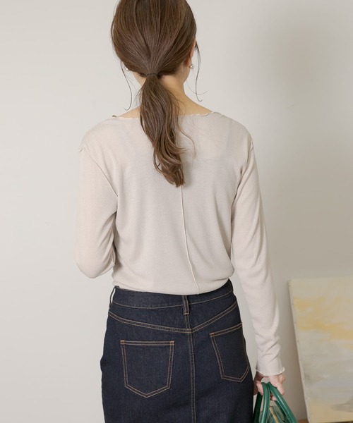 URBAN RESEARCH Sonny Label(アーバンリサーチサニーレーベル)の「メロウクルーネックプルオーバー(Tシャツ/カットソー・レディース・ライトグレー/ブラック/アイボリー・FREE)」の14枚目の写真