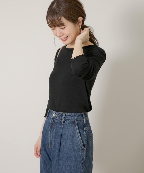 URBAN RESEARCH Sonny Label(アーバンリサーチサニーレーベル)の「メロウクルーネックプルオーバー(Tシャツ/カットソー・レディース・ライトグレー/ブラック/アイボリー・FREE)」の19枚目の写真