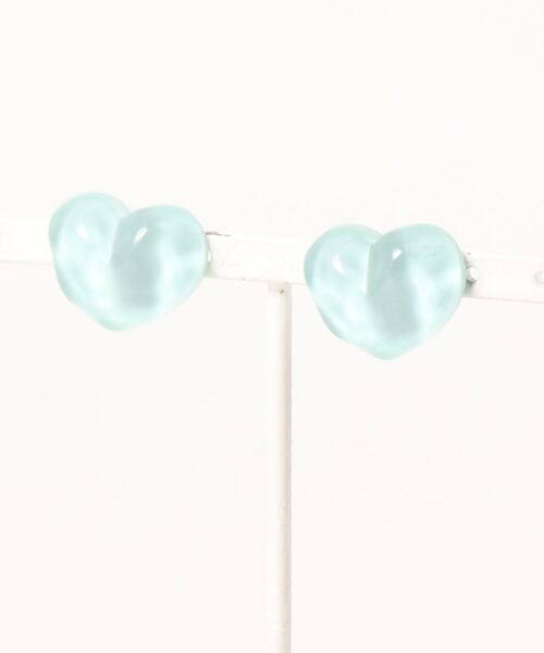 Fun & Daily（ファンアンドデイリー）の「F&D : ウォーターハートピアス（ピアス（両耳用）・レディース・ライトブルー/レッド/ピンク/イエロー/ブルー/パープル・FREE）」の3枚目の写真