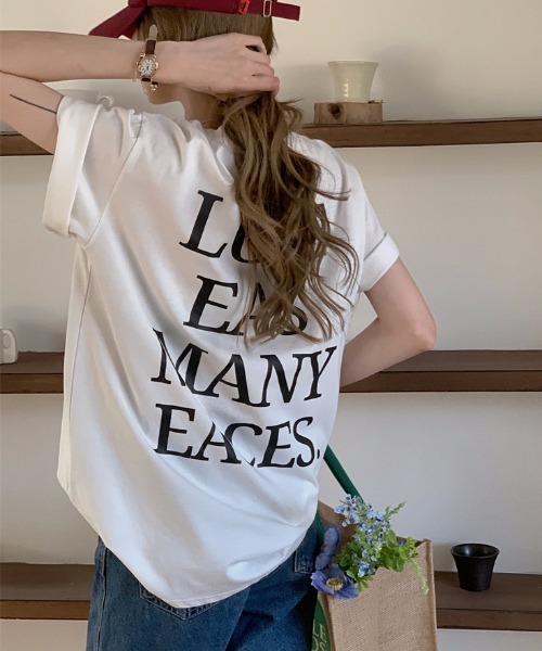 MANGROVE（マングローブ）の「バックプリントロゴTee（Tシャツ/カットソー・レディース・ホワイト/ブラック/グレー・FREE）」の5枚目の写真
