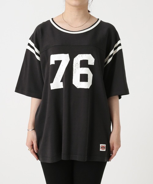 JOURNAL STANDARD SELECT（ジャーナルスタンダードセレクト）の「別注【MASON/メイソン】 RAYON S/S FOOTBALL TEE：Tシャツ（Tシャツ/カットソー・レディース・ホワイト系その他2/グレー・FREE）」の12枚目の写真