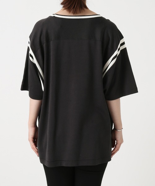 JOURNAL STANDARD SELECT（ジャーナルスタンダードセレクト）の「別注【MASON/メイソン】 RAYON S/S FOOTBALL TEE：Tシャツ（Tシャツ/カットソー・レディース・ホワイト系その他2/グレー・FREE）」の14枚目の写真