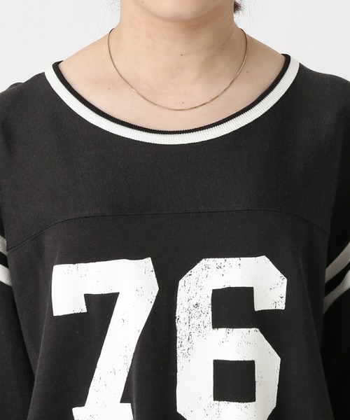 JOURNAL STANDARD SELECT（ジャーナルスタンダードセレクト）の「別注【MASON/メイソン】 RAYON S/S FOOTBALL TEE：Tシャツ（Tシャツ/カットソー・レディース・ホワイト系その他2/グレー・FREE）」の15枚目の写真