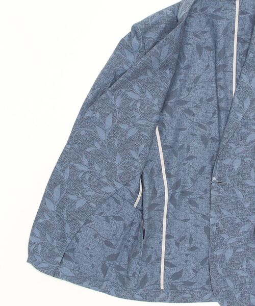 HIGH STREET（ハイストリート）の「HIGH STREET∴LEGGIUNOリーフ柄ジャケット（テーラードジャケット・メンズ・ブルー/ブルー系1・M/L/S/LL）」の4枚目の写真