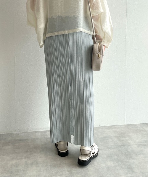 w closet（ダブルクローゼット）の「2WAYプリーツタイトロングスカート