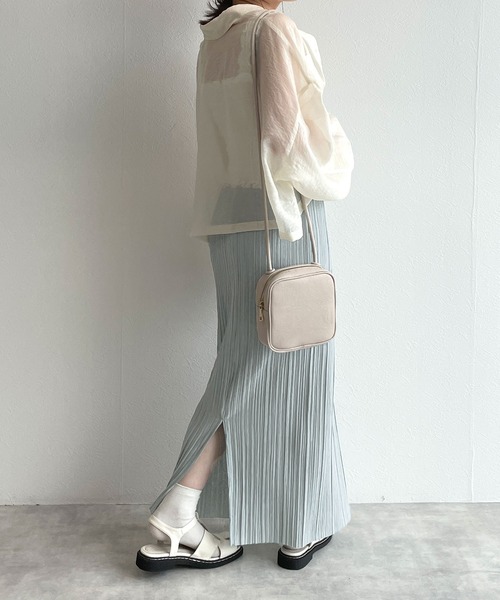 ダブルクローゼット ロングスカート w closet（ダブルクローゼット）の「2WAYプリーツタイトロング