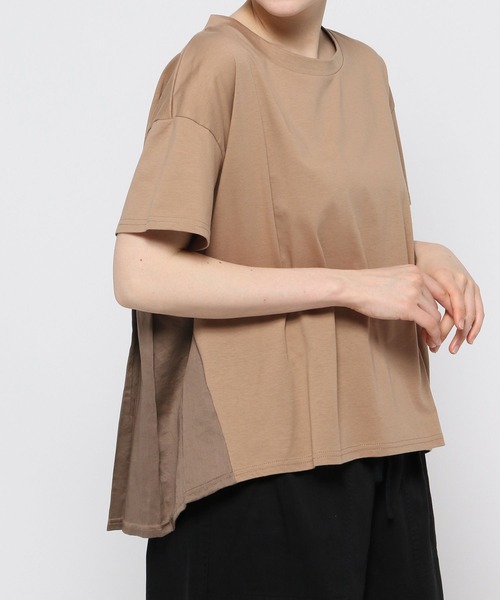 ichi(イチ)の「【ichi(イチ)】ドッキングTシャツ(Tシャツ/カットソー・レディース・ホワイト/ブラック/ベージュ・FREE)」の3枚目の写真