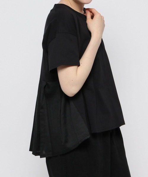 ichi(イチ)の「【ichi(イチ)】ドッキングTシャツ(Tシャツ/カットソー・レディース・ホワイト/ブラック/ベージュ・FREE)」の2枚目の写真