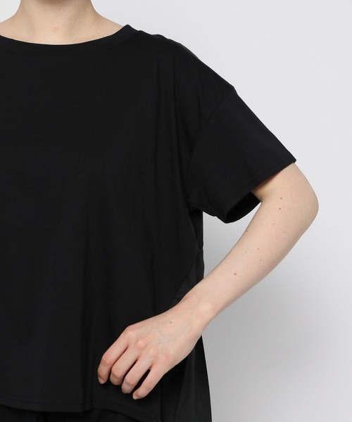 ichi(イチ)の「【ichi(イチ)】ドッキングTシャツ(Tシャツ/カットソー・レディース・ホワイト/ブラック/ベージュ・FREE)」の8枚目の写真