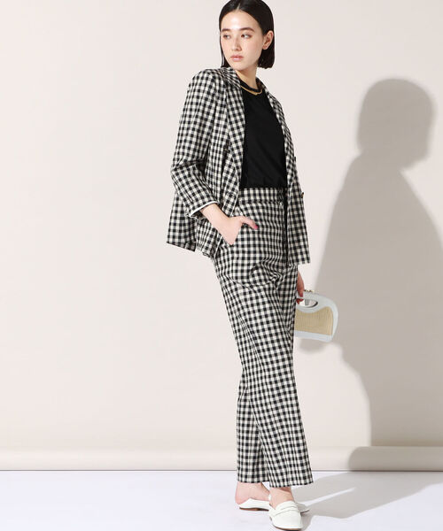 NOLLEY’S（ノーリーズ）の「麻混ストレッチジャケット（テーラードジャケット・レディース・ベージュ/ネイビー/ベージュ系その他/キャメル・38/36）」の6枚目の写真