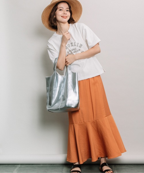 refinedworks（リファインドワークス）の「ロゴプリントT（Tシャツ/カットソー・レディース・ベージュ/オフホワイト/チャコール・FREE）」の12枚目の写真