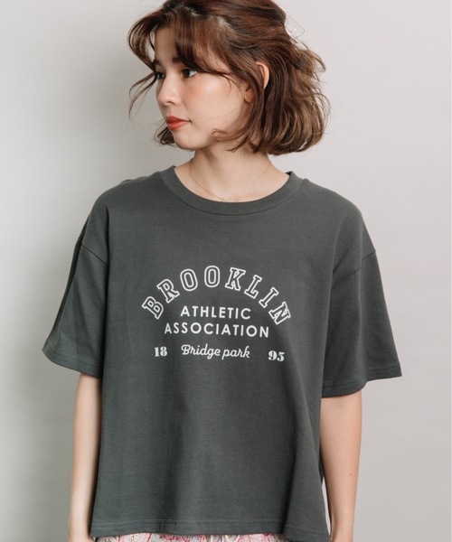 refinedworks（リファインドワークス）の「ロゴプリントT（Tシャツ/カットソー・レディース・ベージュ/オフホワイト/チャコール・FREE）」の16枚目の写真