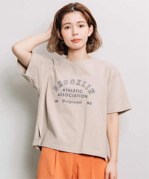 refinedworks（リファインドワークス）の「ロゴプリントT（Tシャツ/カットソー・レディース・ベージュ/オフホワイト/チャコール・FREE）」の20枚目の写真