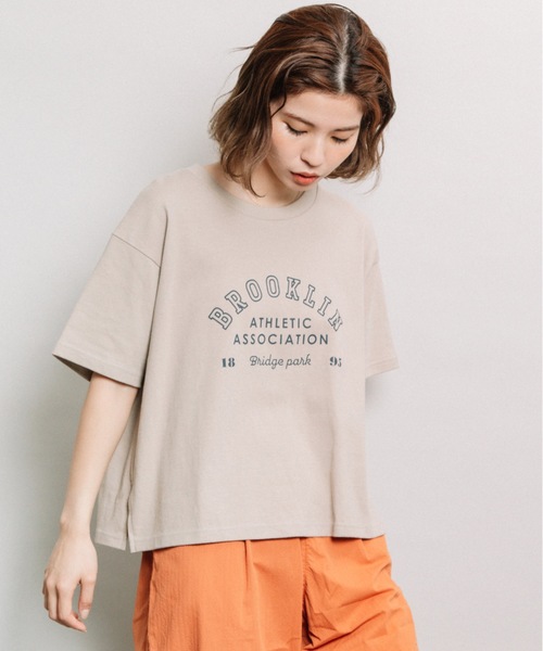refinedworks（リファインドワークス）の「ロゴプリントT（Tシャツ/カットソー・レディース・ベージュ/オフホワイト/チャコール・FREE）」の22枚目の写真