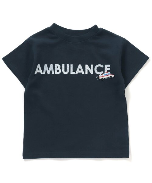 BREEZE（ブリーズ）の「働くクルマ刺繍Tシャツ（Tシャツ/カットソー・キッズ・カーキ/レッド/グレー/オフホワイト/ネイビー・130/140/90/100/80/110/120）」の4枚目の写真