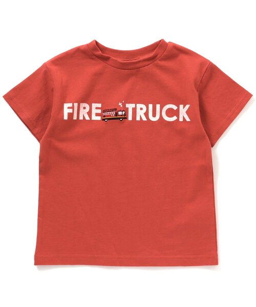 BREEZE（ブリーズ）の「働くクルマ刺繍Tシャツ（Tシャツ/カットソー・キッズ・カーキ/レッド/グレー/オフホワイト/ネイビー・130/140/90/100/80/110/120）」の5枚目の写真