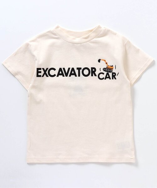 BREEZE（ブリーズ）の「働くクルマ刺繍Tシャツ（Tシャツ/カットソー・キッズ・カーキ/レッド/グレー/オフホワイト/ネイビー・130/140/90/100/80/110/120）」の2枚目の写真