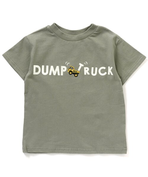 BREEZE（ブリーズ）の「働くクルマ刺繍Tシャツ（Tシャツ/カットソー・キッズ・カーキ/レッド/グレー/オフホワイト/ネイビー・130/140/90/100/80/110/120）」の3枚目の写真