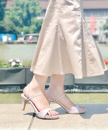 ◆【日本製/ピンヒール/2WAY/ストラップ/歩きやすい】2WAYストラップミュールサンダル