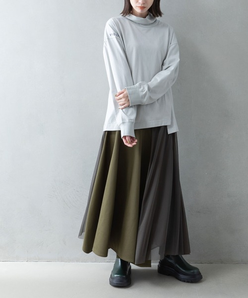 MARECHAL TERRE（マルシャルテル）の「コンビネーションレイヤードスカート（スカート・レディース・ブラック/ブラウン/カーキ/インディゴブルー・SMALL/MEDIUM）」の6枚目の写真