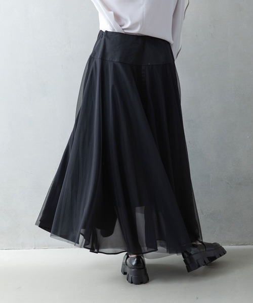 MARECHAL TERRE（マルシャルテル）の「コンビネーションレイヤードスカート（スカート・レディース・ブラック/ブラウン/カーキ/インディゴブルー・SMALL/MEDIUM）」の12枚目の写真