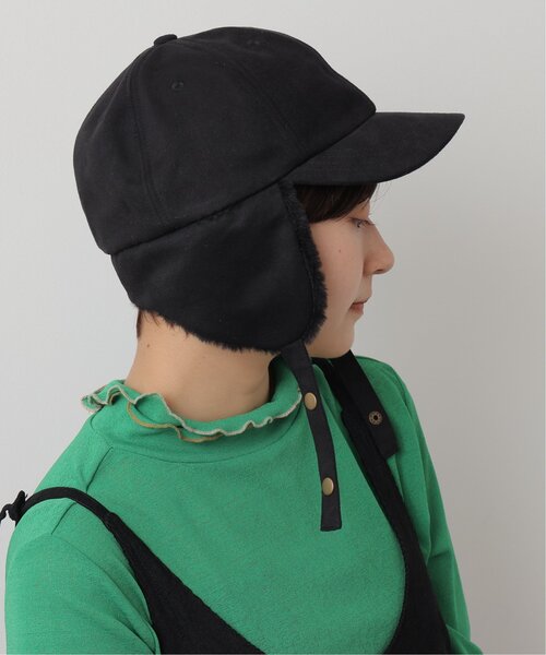 DOUBLE NAME(ダブルネーム)の「ウォッシャブルスエード イヤーフラップCAP(キャップ・レディース・ブラック/ベージュ/テラコッタ・FREE)」の6枚目の写真