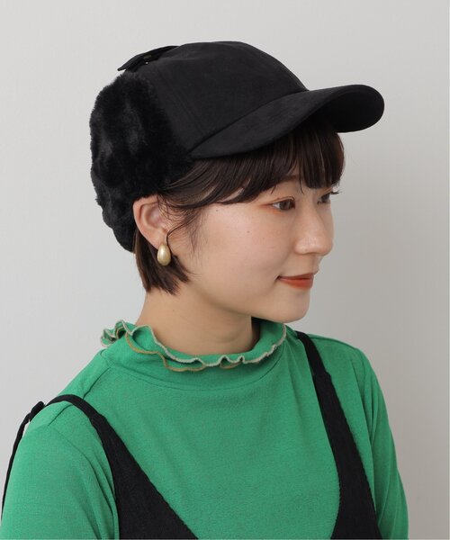 DOUBLE NAME(ダブルネーム)の「ウォッシャブルスエード イヤーフラップCAP(キャップ・レディース・ブラック/ベージュ/テラコッタ・FREE)」の7枚目の写真