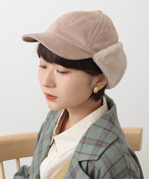 DOUBLE NAME(ダブルネーム)の「ウォッシャブルスエード イヤーフラップCAP(キャップ・レディース・ブラック/ベージュ/テラコッタ・FREE)」の9枚目の写真