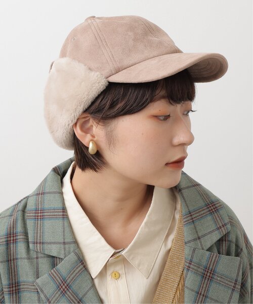 DOUBLE NAME(ダブルネーム)の「ウォッシャブルスエード イヤーフラップCAP(キャップ・レディース・ブラック/ベージュ/テラコッタ・FREE)」の10枚目の写真