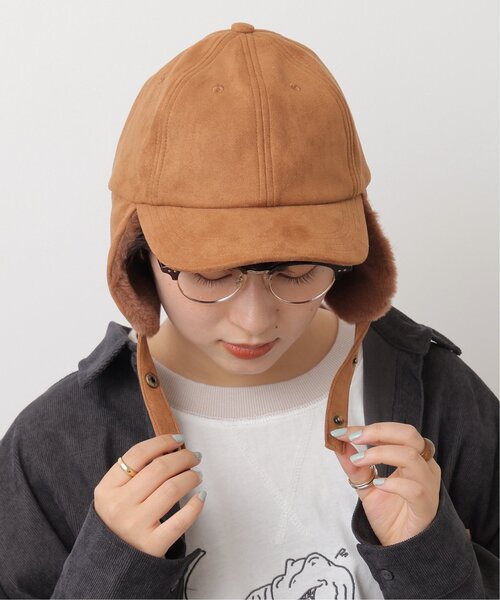DOUBLE NAME(ダブルネーム)の「ウォッシャブルスエード イヤーフラップCAP(キャップ・レディース・ブラック/ベージュ/テラコッタ・FREE)」の22枚目の写真