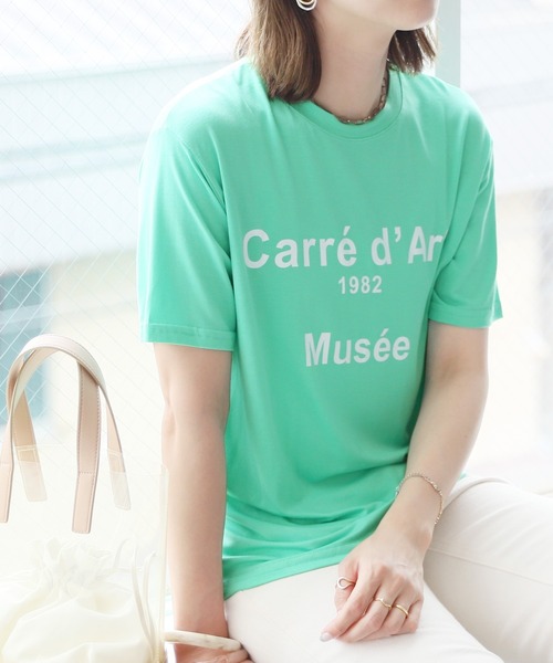 reca(レカ)の「レーヨンロゴTシャツ(Tシャツ/カットソー・レディース・ホワイト/ブラック/ミント/ライトベージュ・FREE)」の8枚目の写真