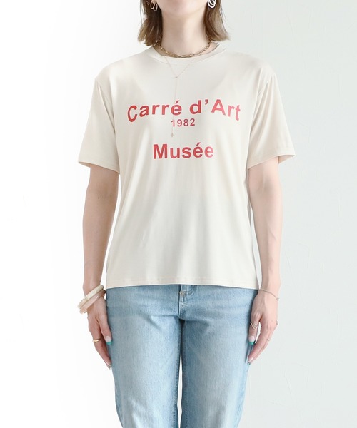 reca(レカ)の「レーヨンロゴTシャツ(Tシャツ/カットソー・レディース・ホワイト/ブラック/ミント/ライトベージュ・FREE)」の14枚目の写真