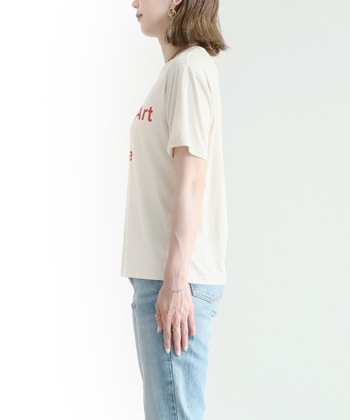 reca(レカ)の「レーヨンロゴTシャツ(Tシャツ/カットソー・レディース・ホワイト/ブラック/ミント/ライトベージュ・FREE)」の15枚目の写真