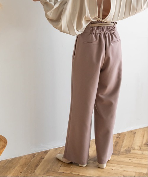 RANDA(ランダ)の「ベルト付きハイウエストストレートパンツ(その他パンツ・レディース・ベージュ/ピンク/ブラウン・0/1)」の8枚目の写真