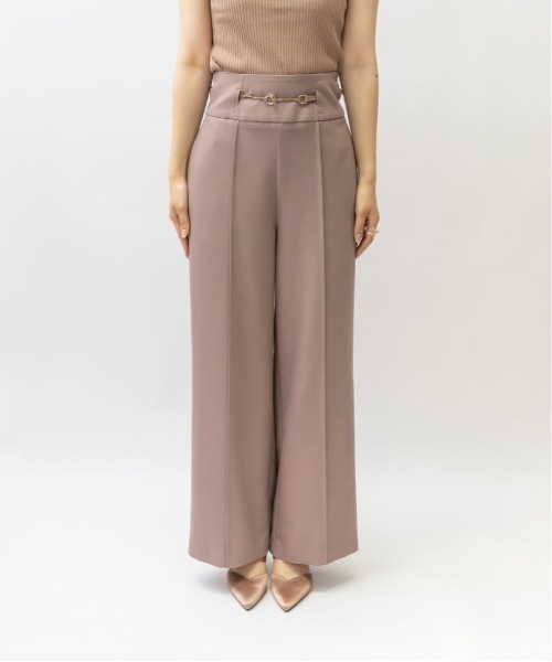 RANDA(ランダ)の「ベルト付きハイウエストストレートパンツ(その他パンツ・レディース・ベージュ/ピンク/ブラウン・0/1)」の9枚目の写真