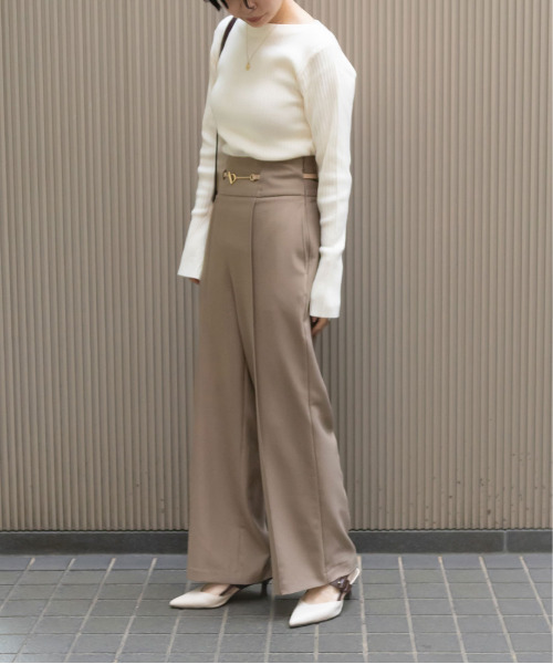 RANDA(ランダ)の「ベルト付きハイウエストストレートパンツ(その他パンツ・レディース・ベージュ/ピンク/ブラウン・0/1)」の21枚目の写真