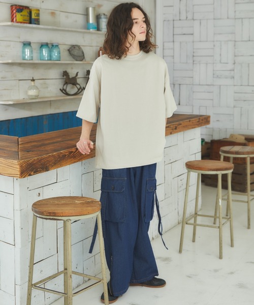キャスパージョン デニムパラシュートカーゴパンツ メンズ ズボン オシャレ CASPER JOHN（キャスパージョン）の「Parachute denim cargo