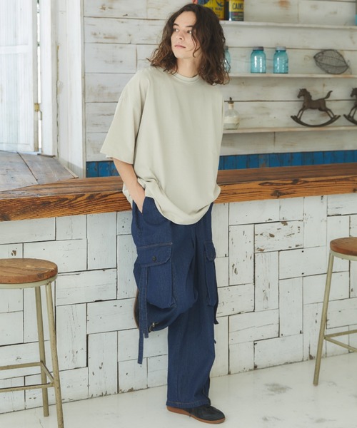 CASPER JOHN（キャスパージョン）の「Parachute denim cargo pants/パラシュートデニムカーゴパンツ（デニムパンツ・メンズ・ホワイト/ネイビー・SMALL/MEDIUM/LARGE）」の8枚目の写真