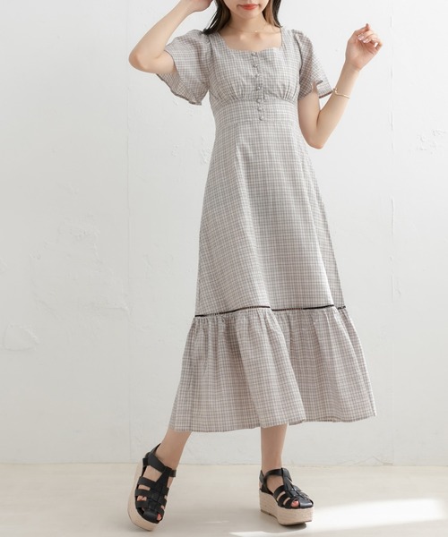 OLIVE des OLIVE（オリーブデオリーブ）の「背中見せワンピース（ワンピース・レディース・オフホワイト/ブラウン/ブラック/アイボリー・FREE）」の10枚目の写真