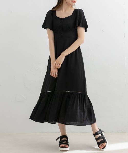 OLIVE des OLIVE（オリーブデオリーブ）の「背中見せワンピース（ワンピース・レディース・オフホワイト/ブラウン/ブラック/アイボリー・FREE）」の17枚目の写真