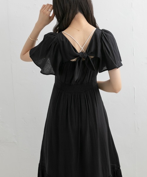 OLIVE des OLIVE（オリーブデオリーブ）の「背中見せワンピース（ワンピース・レディース・オフホワイト/ブラウン/ブラック/アイボリー・FREE）」の22枚目の写真