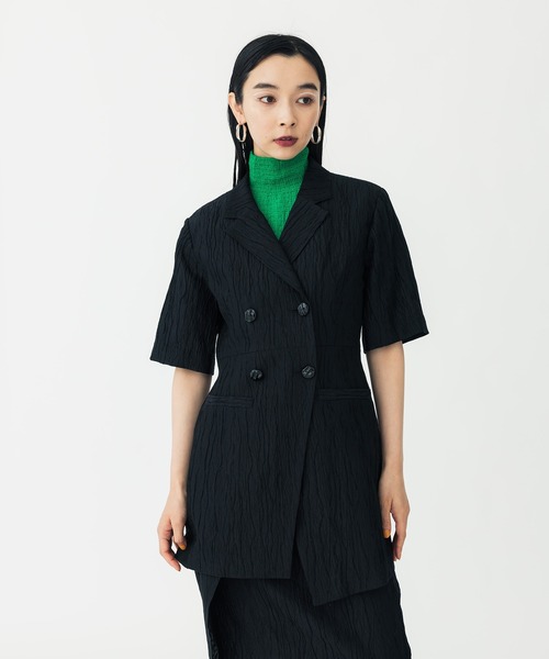 UNITED TOKYO（ユナイテッドトウキョウ）の「ファジージャガードハーフジャケット（セットアップ・レディース・ブラック/グリーン/その他2・FREE）」の18枚目の写真