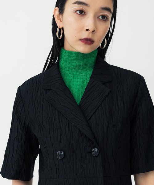 UNITED TOKYO（ユナイテッドトウキョウ）の「ファジージャガードハーフジャケット（セットアップ・レディース・ブラック/グリーン/その他2・FREE）」の22枚目の写真