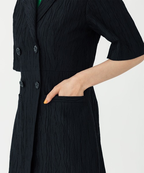 UNITED TOKYO（ユナイテッドトウキョウ）の「ファジージャガードハーフジャケット（セットアップ・レディース・ブラック/グリーン/その他2・FREE）」の16枚目の写真