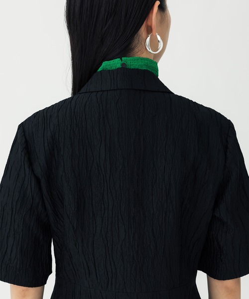 UNITED TOKYO（ユナイテッドトウキョウ）の「ファジージャガードハーフジャケット（セットアップ・レディース・ブラック/グリーン/その他2・FREE）」の6枚目の写真