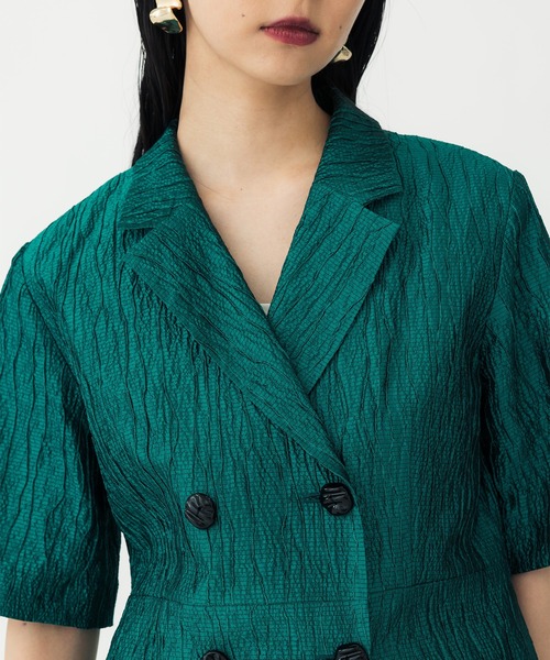 UNITED TOKYO（ユナイテッドトウキョウ）の「ファジージャガードハーフジャケット（セットアップ・レディース・ブラック/グリーン/その他2・FREE）」の21枚目の写真